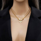 Heart-Shaped Tree Pendant Necklace - New Fashion Beads Choker Chains Jewelry for Women N2273